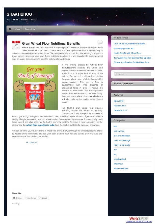 Grain Wheat Flour Nutritional Benefits