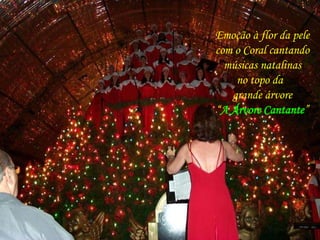 Emoção à flor da pele 
com o Coral cantando 
músicas natalinas 
no topo da 
grande árvore 
“A Árvore Cantante” 
 