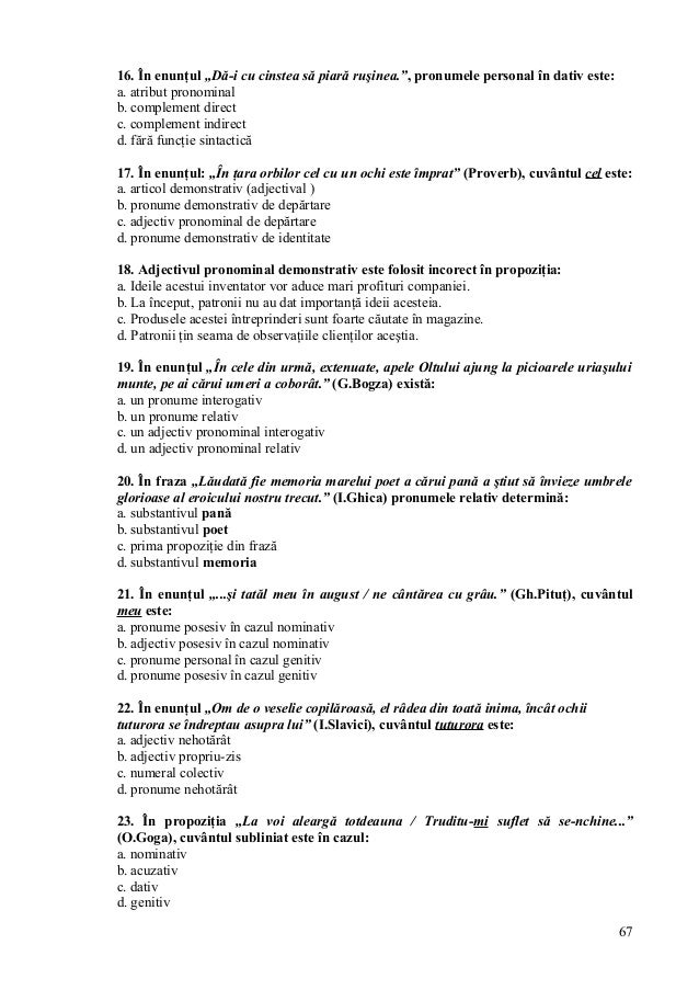 Analizati Pronumele Si Adjectivele Pronominale Demonstrative Din Textul