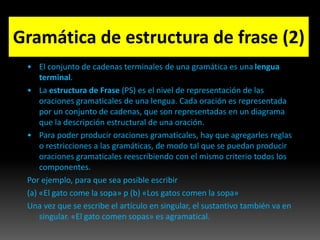 Gramatica generativa Eros Linares | PPTX