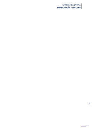 14
GRAMÁTICA LATINA
MORFOLOGÍA Y SINTAXIS
 