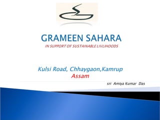 Kulsi Road, Chhaygaon,Kamrup
            Assam
                      sri Amiya Kumar Das
 