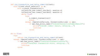 MongoDB World 2018: How and When to Use Multi-Document Distributed ...