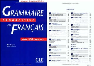 Grammaire progressive du français niveau intermediare