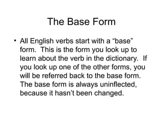 Grammar-1-erg verb of a sentense in english | PPT