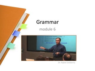 Grammar module 6 Dr. Rafael Salaberry 