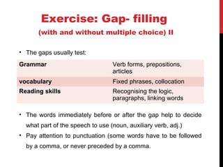 Gaps Paragraph Example Grammar | PPT