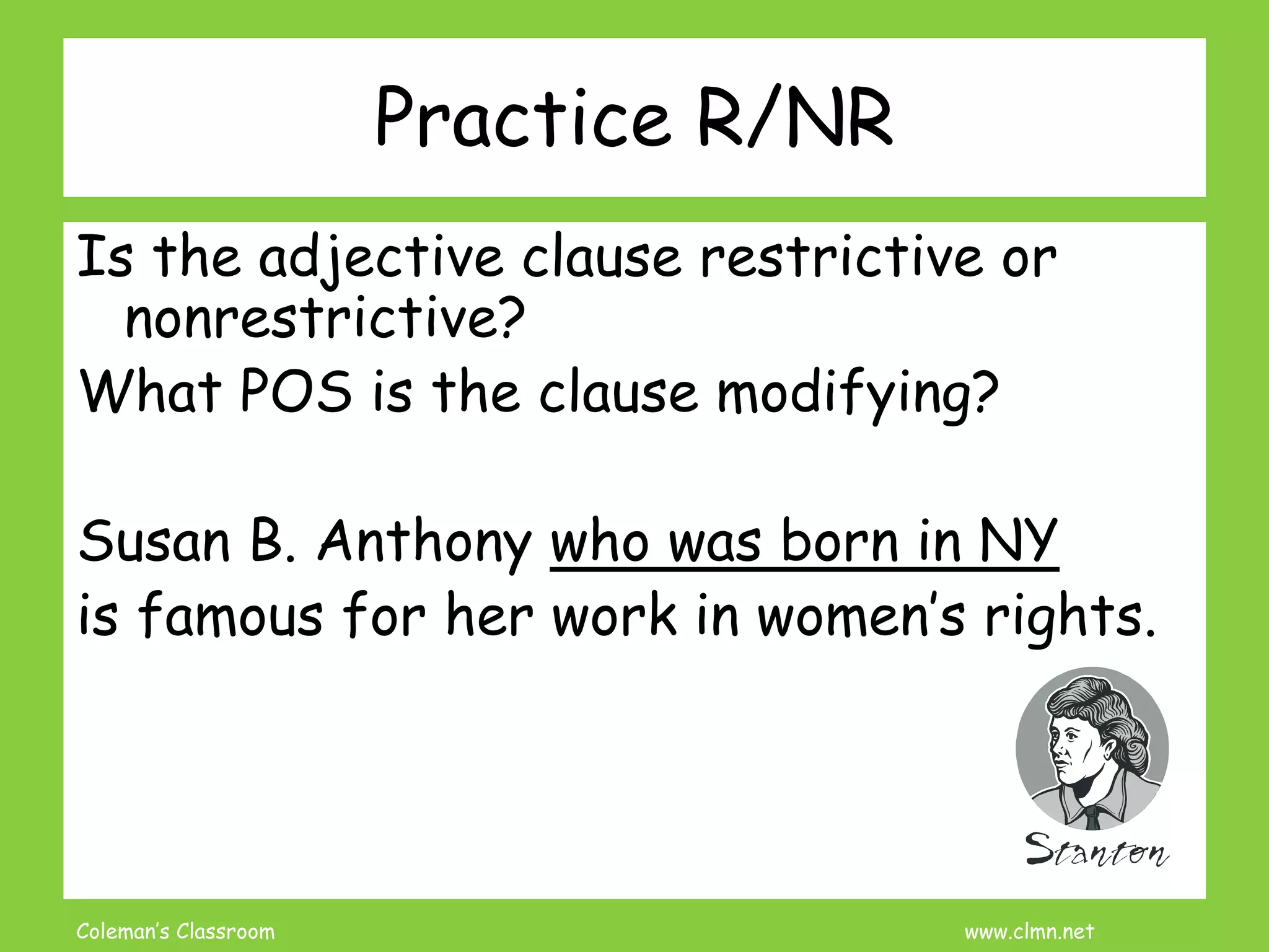 Grammar Genius: Find The 4 Restrictive Clauses Now! - d1hzgg6