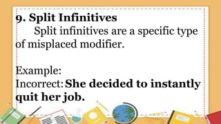Grammar and its grammatical errors and rules | PPTX