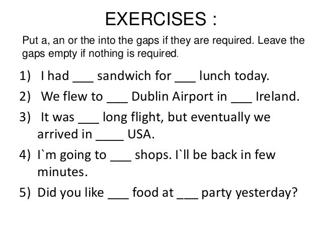 Articles & Determiners