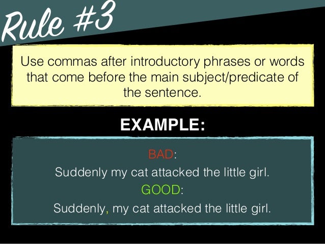 when to use a comma