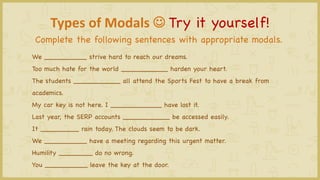 Excerpt With Modals Grammar - modals | PDF