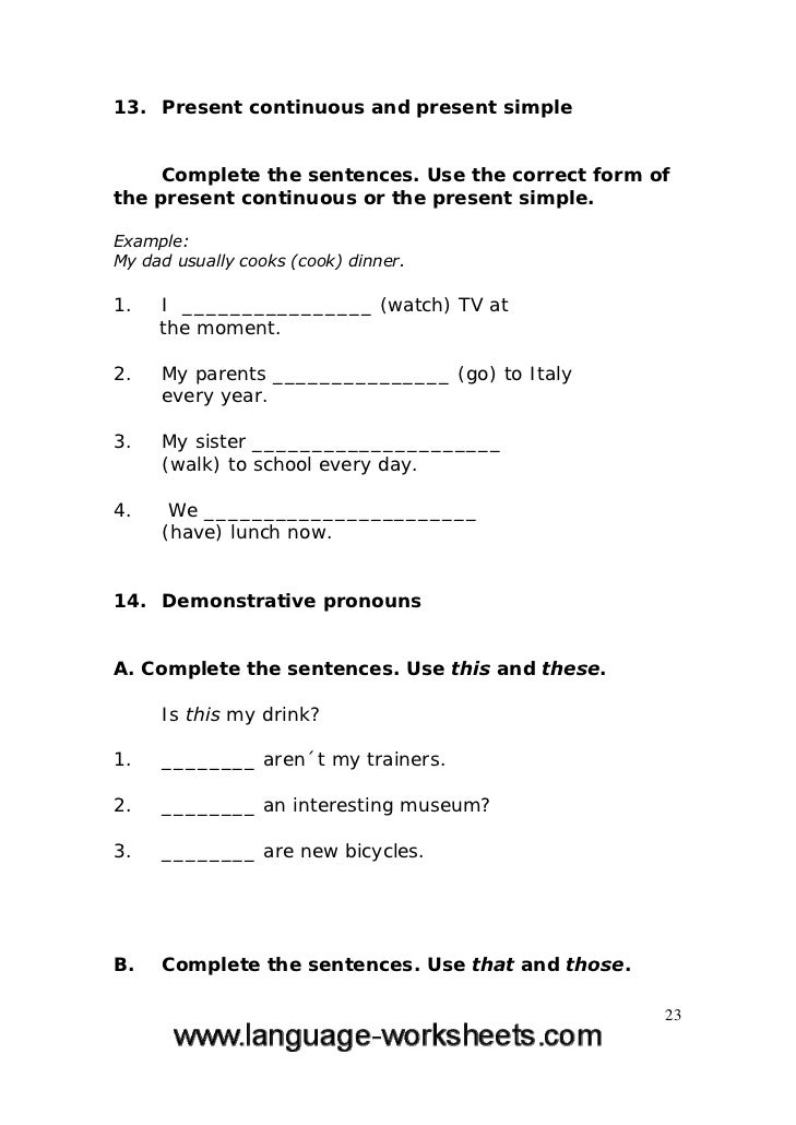Grammar Worksheets Grammar Worksheets