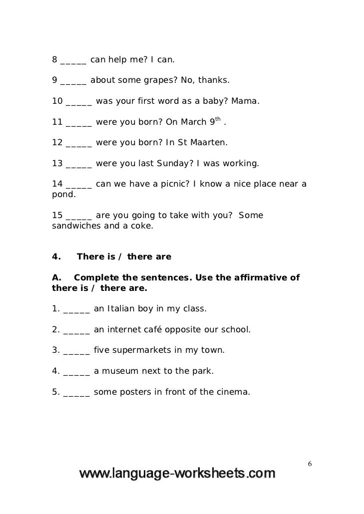 grammar worksheets