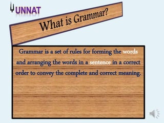 What is Grammar PPT