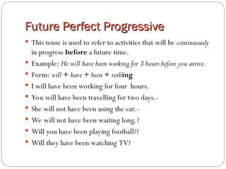 Future Progressive Example Have Been Comprehensive English Grammar: Verb Forms and Tenses Explained | PPT