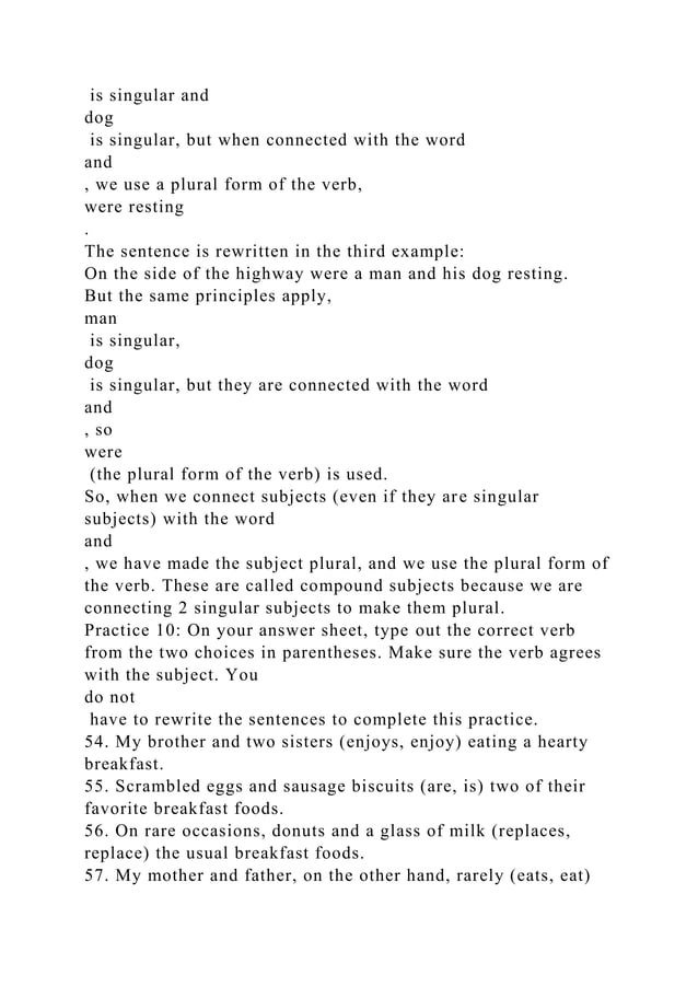 Grammar Assignment 1 Subject and Verb AgreementIntroduction to As.docx