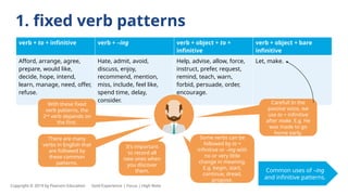 Presentation Grammar B2_5 verb patterns - -ing and infinitives.pptx
