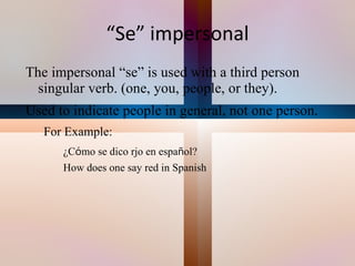 Common e  ie verbs: Tener, Preeferir 