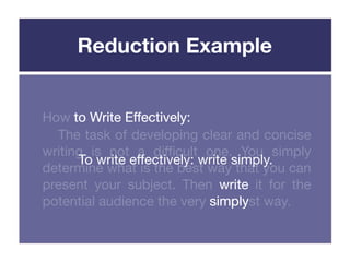Sentence Reduction Example Beginner Grammar Brush-Up | PDF