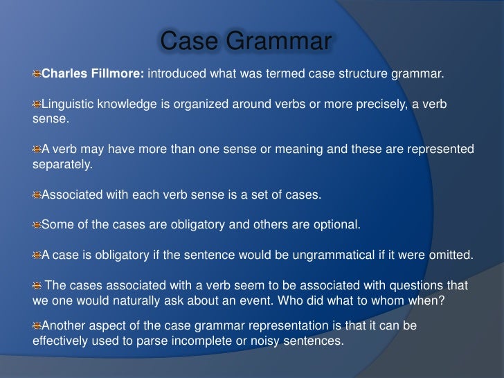 Grammar Case 1 Grammar Case 1