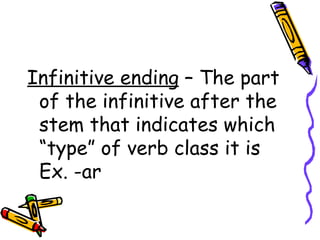 Root Vs Infinitive Grammar definitions | PPT