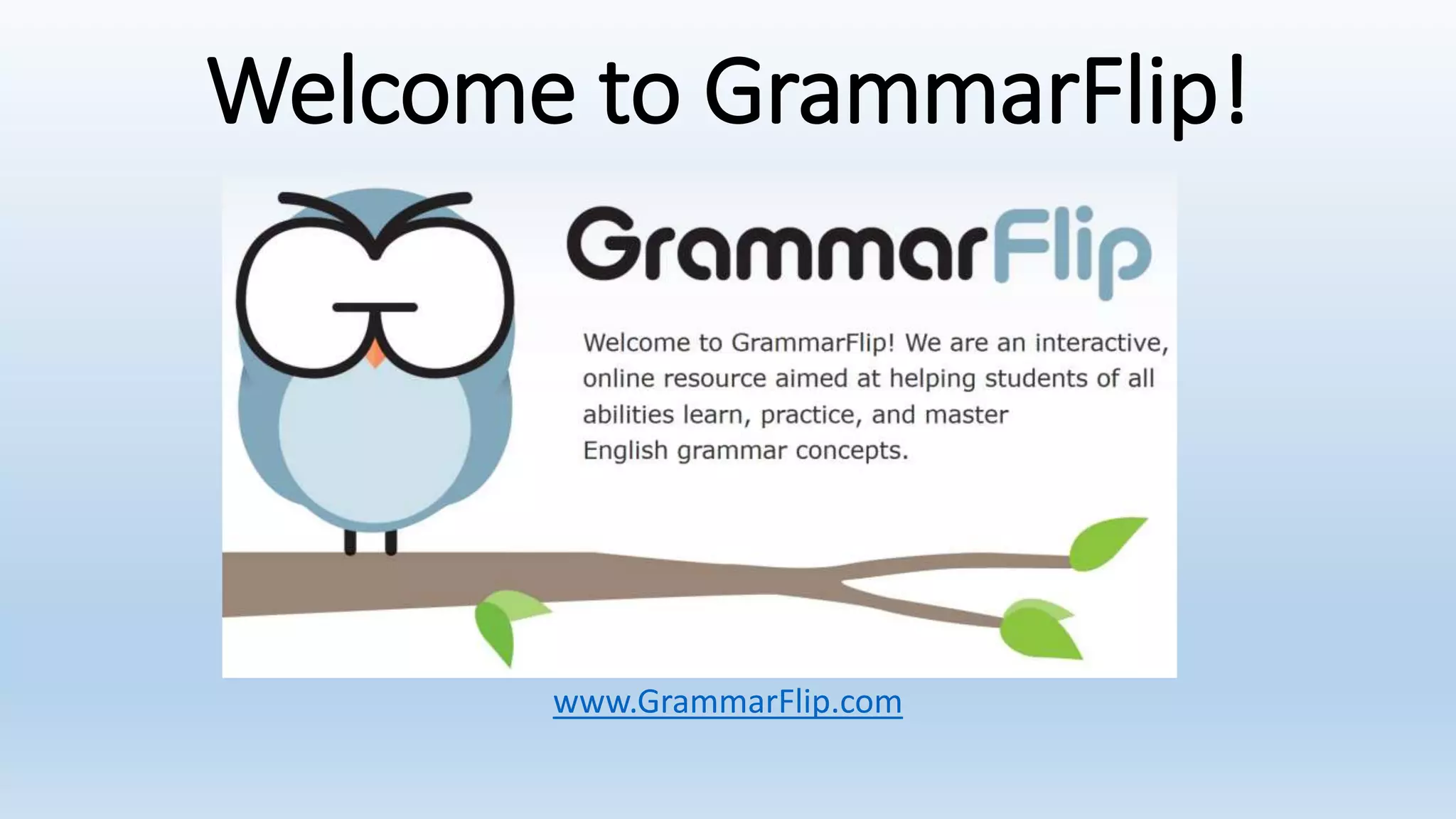 GrammarFlip Presentation PPT