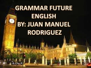 GRAMMAR FUTURE ENGLISH BY: JUAN MANUEL  RODRIGUEZ 