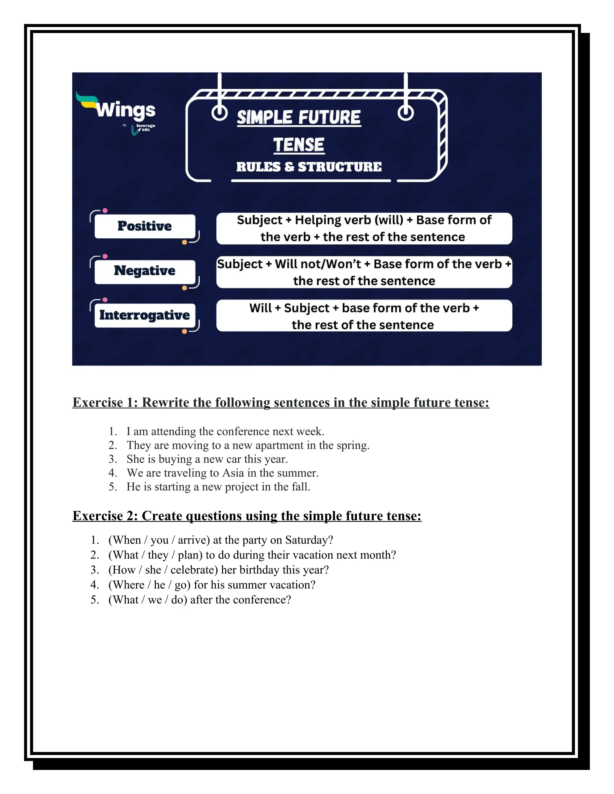 English Grammar grade 10 class work and homework | PDF