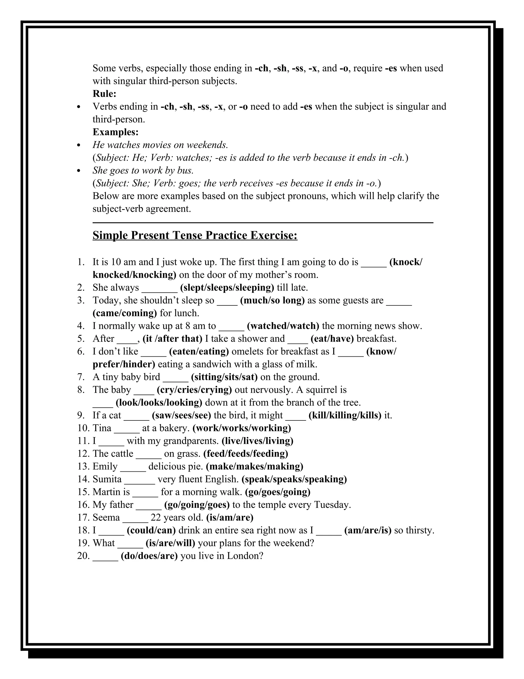English Grammar grade 10 class work and homework | PDF