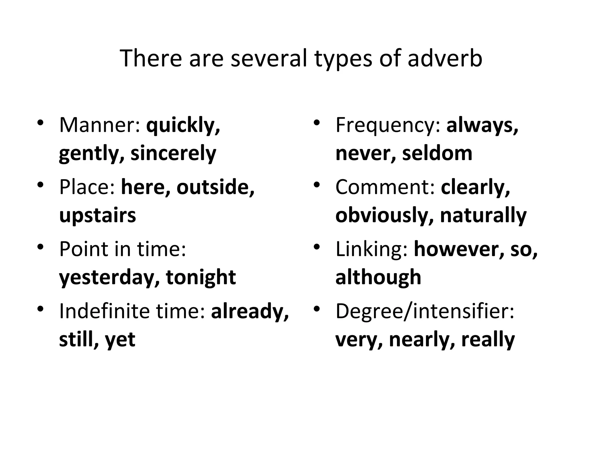 Grammar ii adverbs and adjectives | PPT