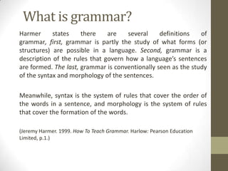 Grammar Course Introduction