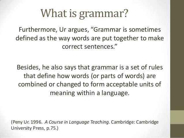definition grammar how Course Grammar Introduction