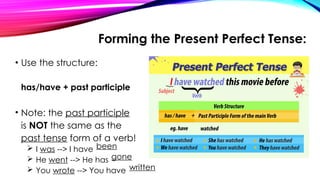 Grammar Lesson 6 - Present Perfect Tense.pptx