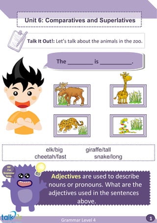 Grammar level 4 unit 6_lesson 2_comparatives and superlatives | PPT