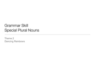Grammar Special Plural Nouns