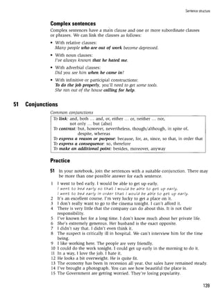 Grammar practice for upper intermediate students