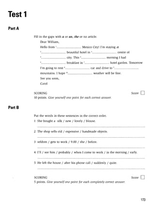 Grammar practice for upper intermediate students
