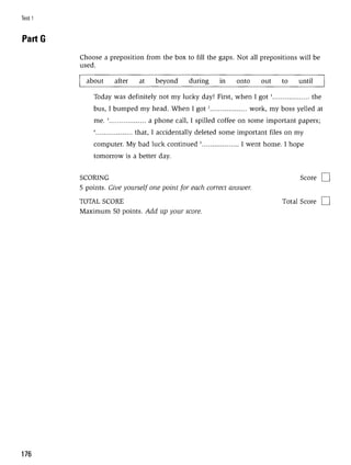 Grammar practice for upper intermediate students