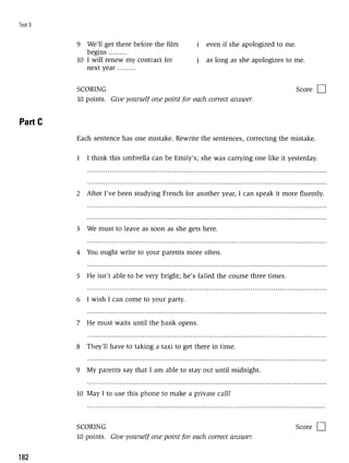Grammar practice for upper intermediate students