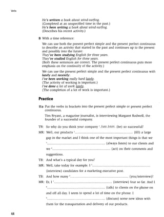 Grammar practice for upper intermediate students