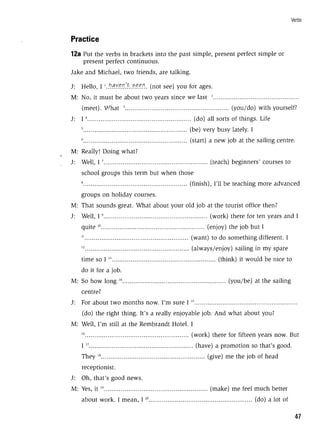 Grammar practice for upper intermediate students