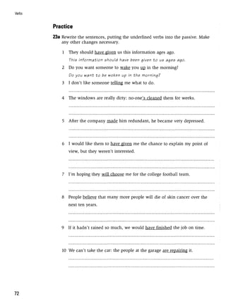 Grammar practice for upper intermediate students