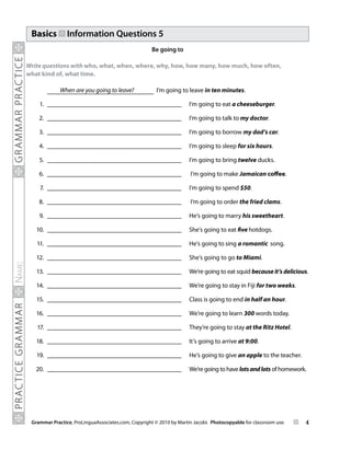 grammar practices 10 sample worksheets