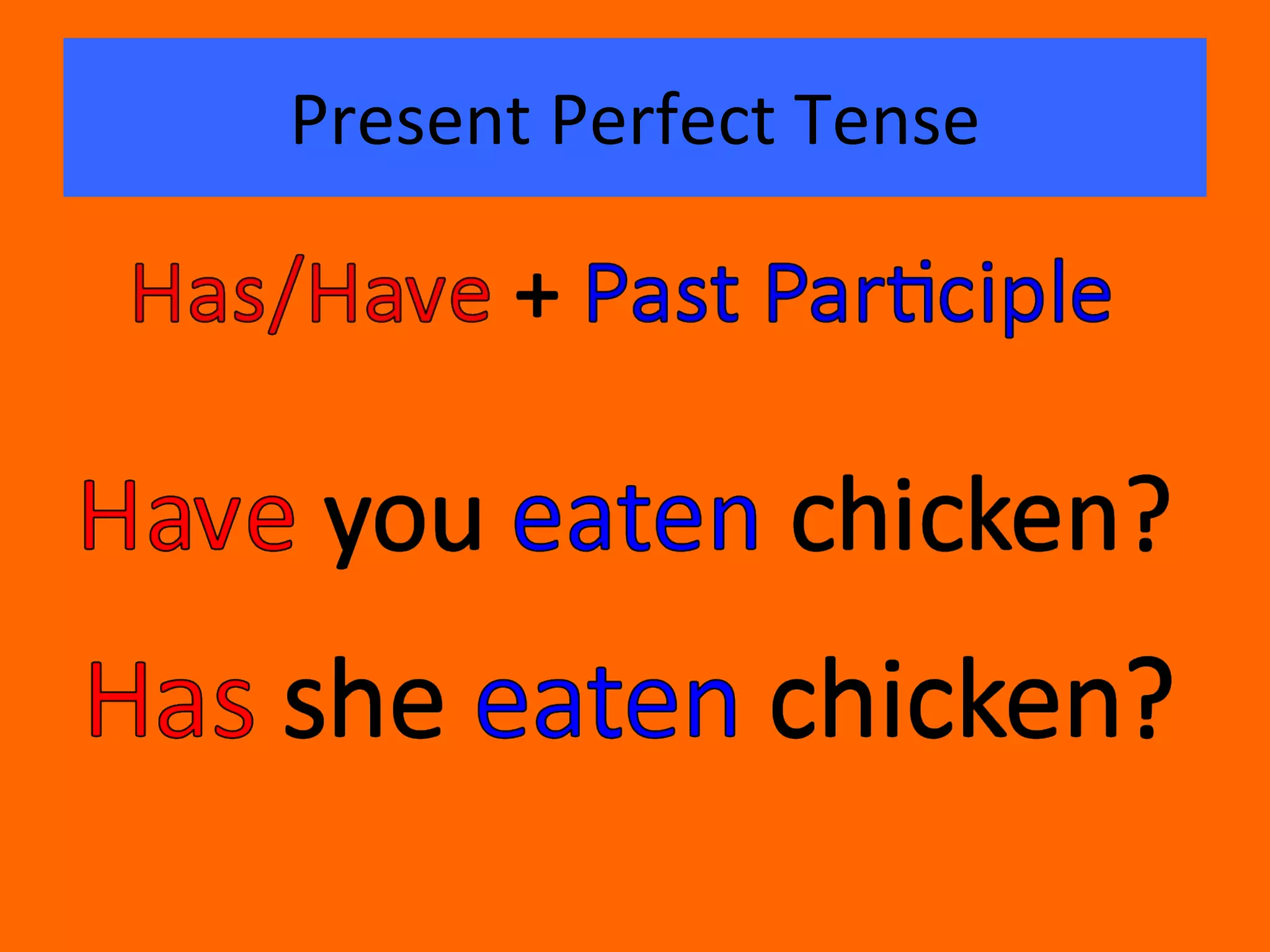 Present Perfect Tense 