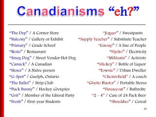 Canadian English by Thavirack Oukdee & Renee Newlove | PPTX