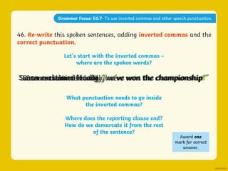 Grammar Punctuation and Spelling Test 2 Guided Lesson Powerpoint.ppt