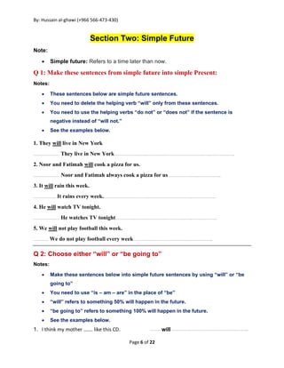 Grammar questions answers and explanation | PDF