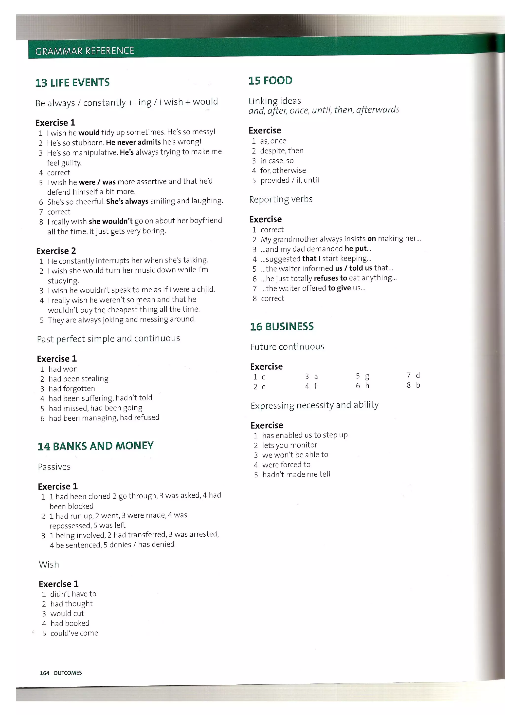 Grammar reference outcomes