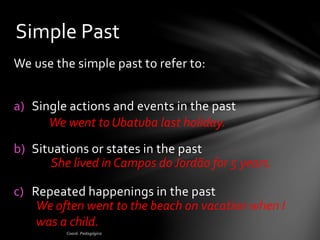Grammar review verb tenses | PPT